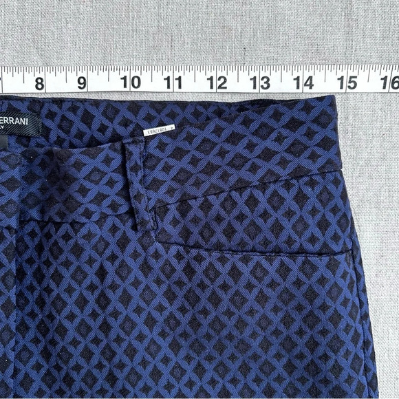 Mario Serrano Women's Diamond Pattern Black & Blue Dress Pants Size 6 - Picture 6 of 8